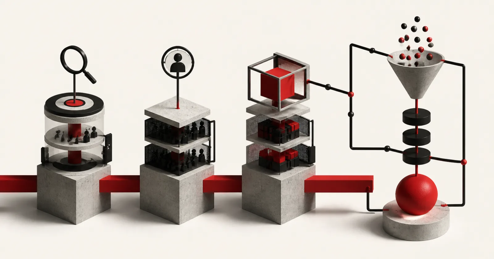 Paid media operating systems feeding a measured SaaS growth funnel
